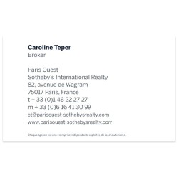 Carte de visite 90x55 mm - Logo Agence