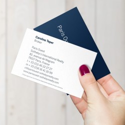 Carte de visite 90x55 mm - Logo Blanc