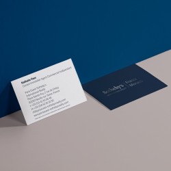 Carte de visite 90x55 mm - Logo Agence argent à chaud